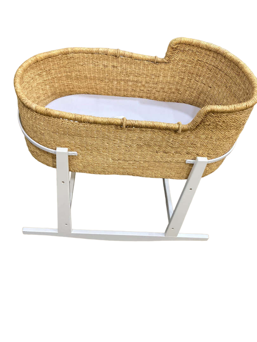 secondhand Design Dua Natural Bilia Bassinet With Rocking Stand
