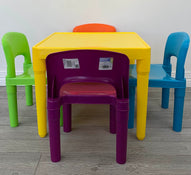 secondhand Tot Tutors Kids Plastic Table and 4 Chairs Set