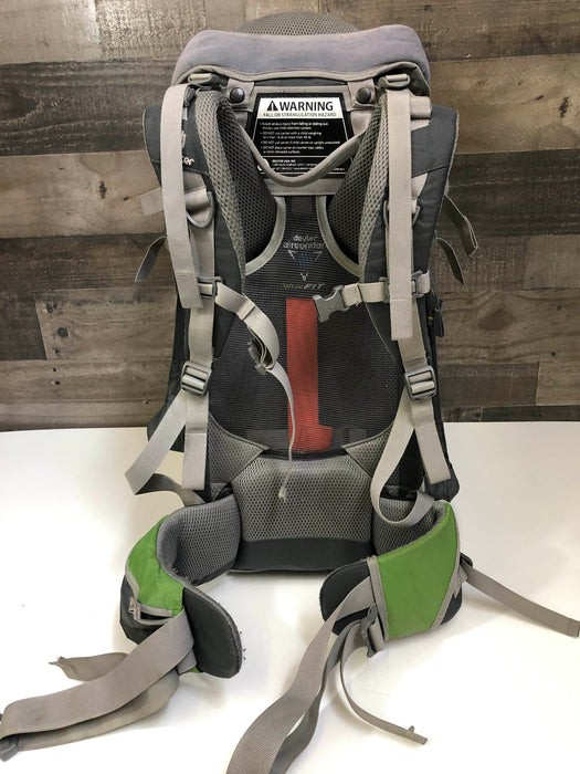 Deuter Kid Comfort Air Hiking Backpack, Granite/Emerald