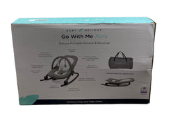 Shop Baby Delight Go with Me Aura Deluxe Portable Rocker & Bouncer, Quilted Charcoal Tweed at Goodbuygears