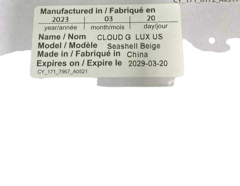 Shop Cybex Cloud G Lux with SensorSafe, 2023, Seashell Beige at Goodbuygears