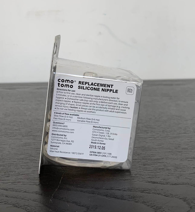 secondhand Comotomo Replacement Nipple Set, Medium flow