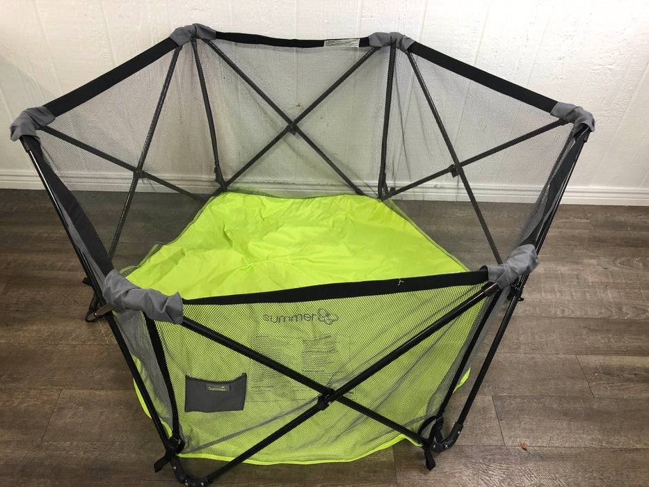 used Summer Infant Pop 'N Play Portable Playard With Canopy