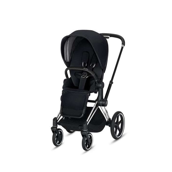 Shop Cybex E-PRIAM Electric Stroller, 2021, Chrome With Black Details, Premium Black at Goodbuygears