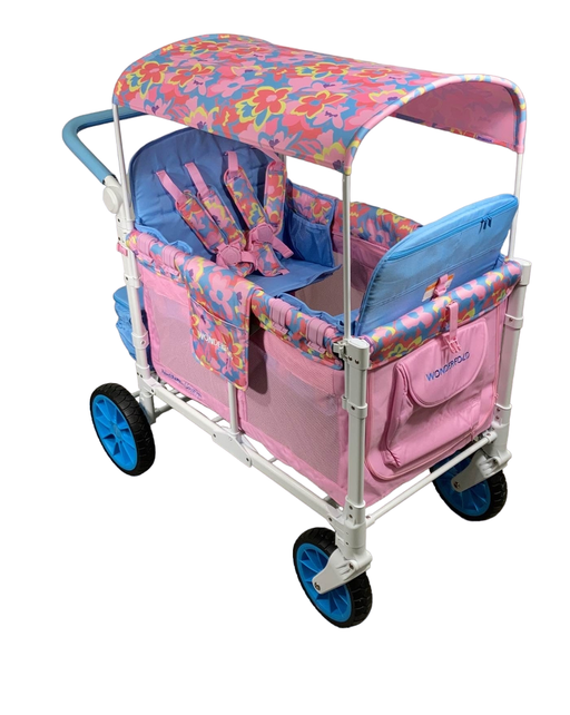 Shop Wonderfold W4 Luxe Quad Stroller Wagon, 2023, Petal Pop x Chrissy Teigen at Goodbuygears