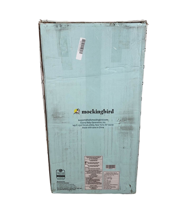 Shop Mockingbird 2nd Seat Kit with Extendable Canopy, Black, Watercolor Drops, Silver with Penny Leather at Goodbuygears