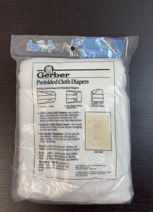 Shop Gerber Prefolds Cloth Diapers, Regular Cotton, 20x14 inches at Goodbuygears