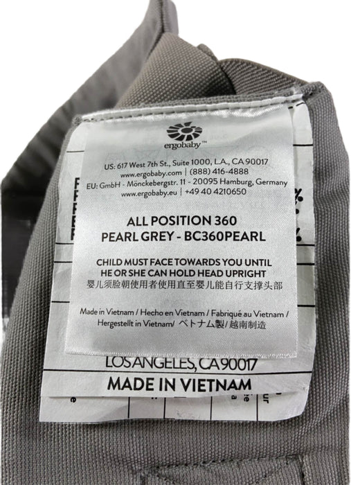 Shop Ergobaby All Positions 360 Baby Carrier, Pearl Grey at Goodbuygears