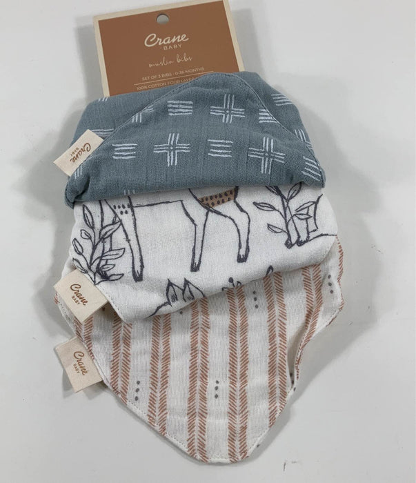 Shop Crane Baby Muslin 3 Piece Bib Set, Ezra at Goodbuygears