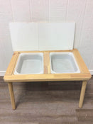 secondhand IKEA FLISAT Desk/Sensory Table With Trofast Tubs