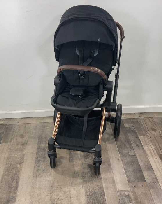Shop Cybex PRIAM Stroller, 2022, Rosegold, Deepest Black at Goodbuygears