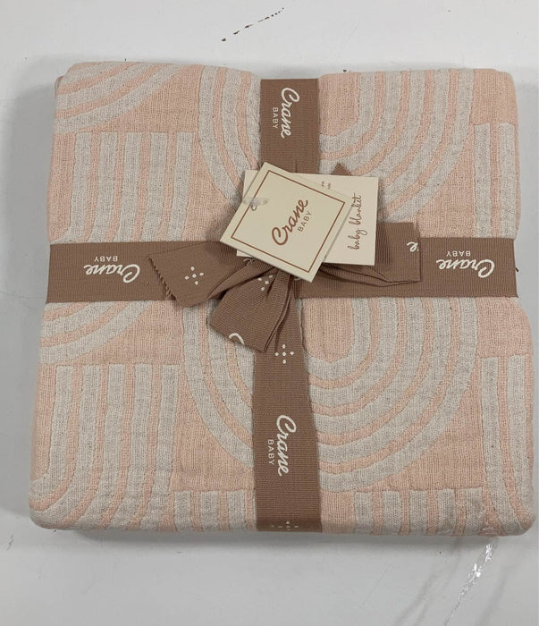 Shop Crane Baby Cotton Muslin Jacquard Blanket, Pink Rainbow at Goodbuygears