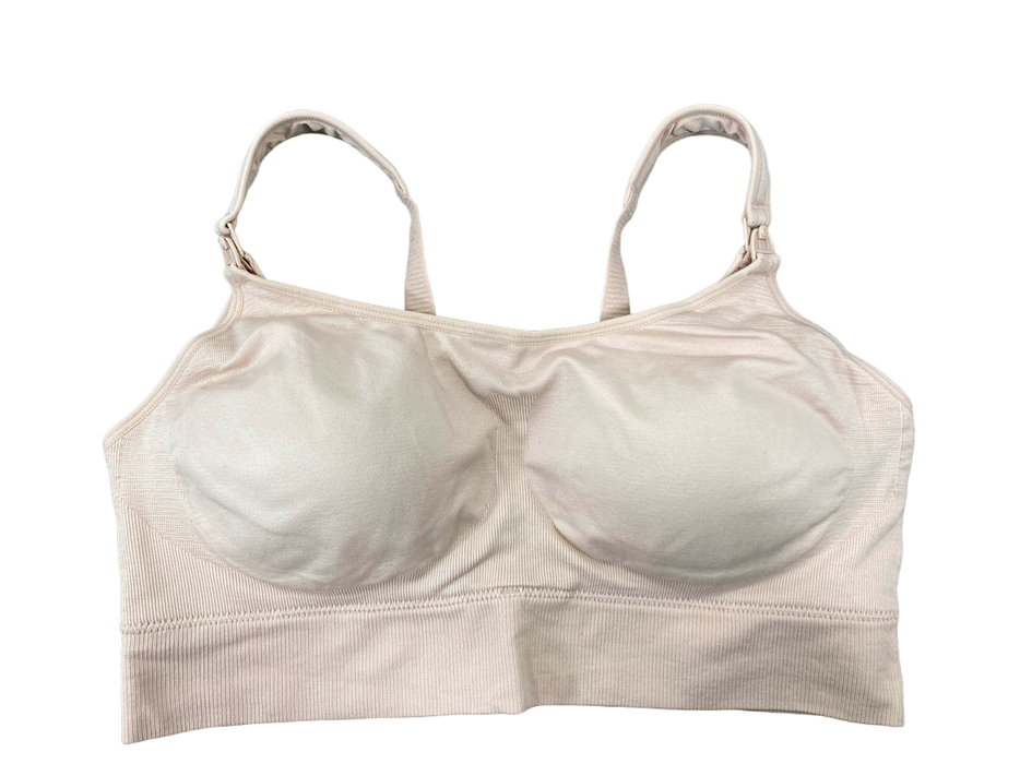 used Momcozy Hands-Free Nursing And Pumping Bra, 2XL, Blush