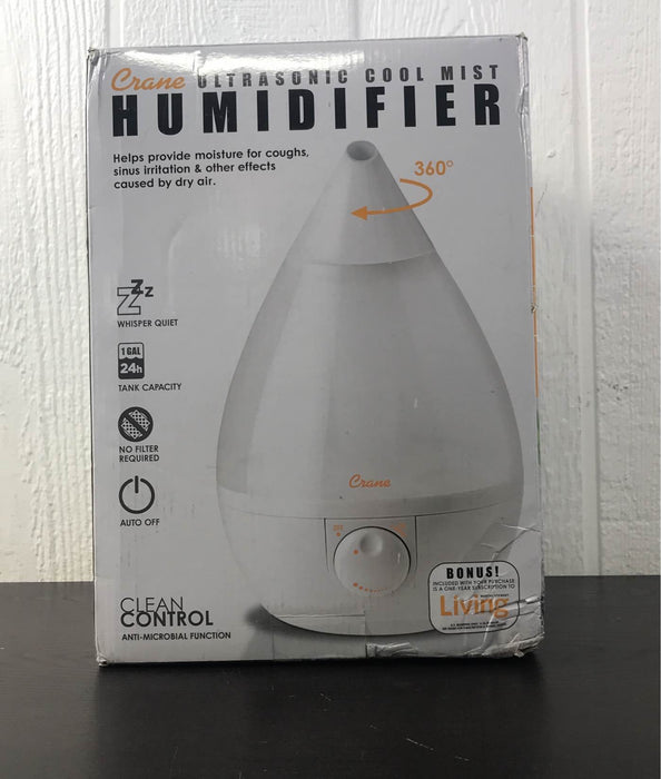 used Crane Ultrasonic Cool Mist Humidifier, White