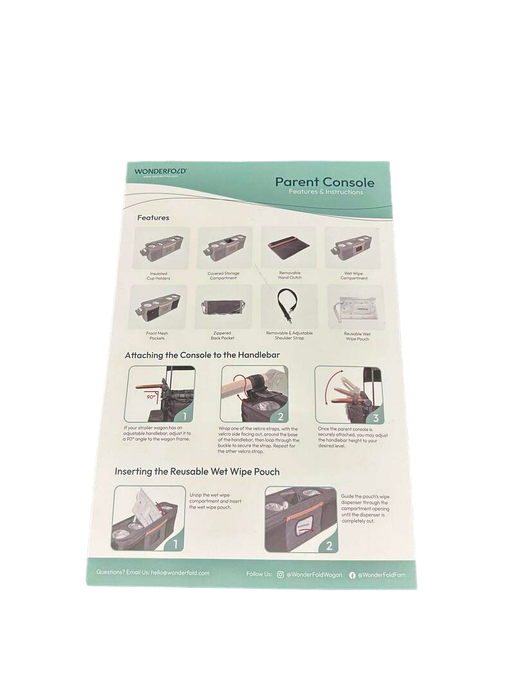 secondhand Wonderfold Parent Console With 4 Cup Holders