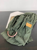 used Kyte Linen Ring Sling, Evergreen With Rose Gold Rings