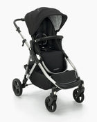 Shop Mockingbird Single to Double 2.0 Stroller, Silver with Black Leather, 2023, Windowpane, Black at Goodbuygears