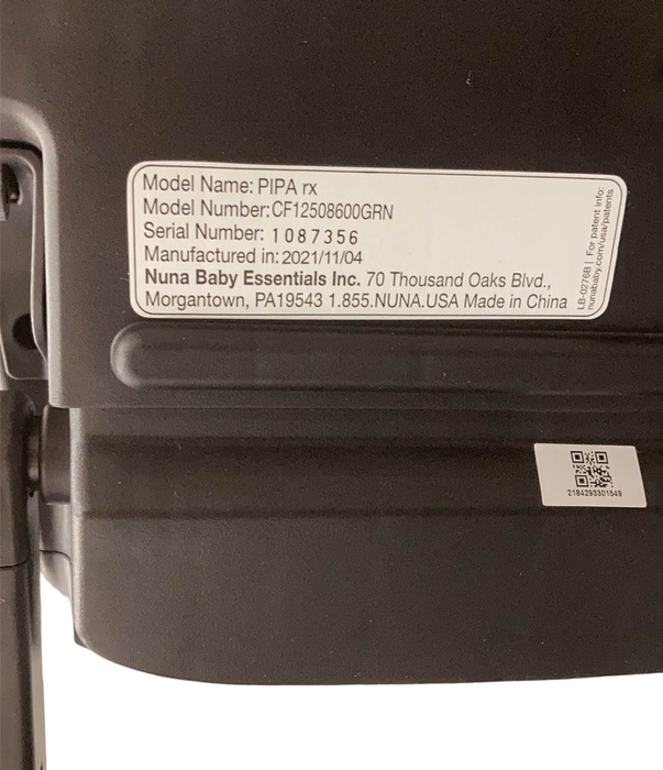 Shop Nuna PIPA rx Infant Car Seat with RELX Base, 2021, Granite at Goodbuygears