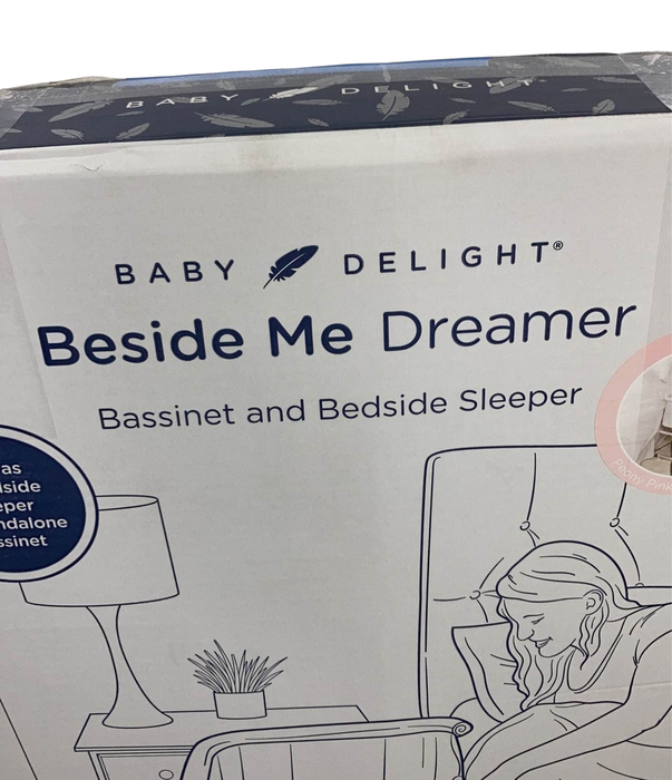 secondhand Baby Delight Beside Me Dreamer Bassinet & Bedside Sleeper, Peony Pink