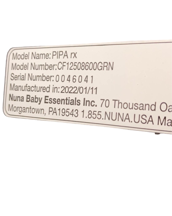 Shop Nuna PIPA rx Infant Car Seat, Granite , 2022 at Goodbuygears