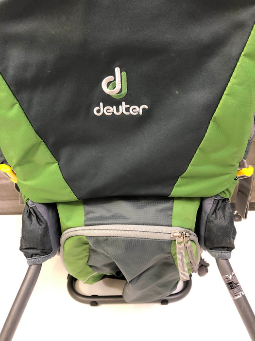 Deuter Kid Comfort Air Hiking Backpack, Granite/Emerald