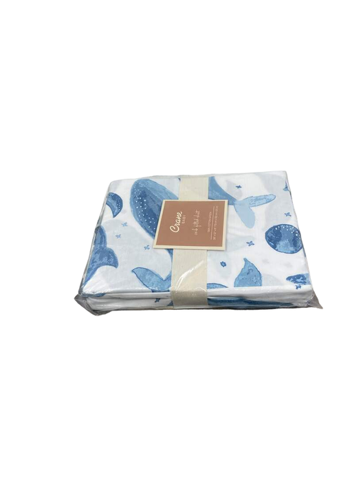 Shop Crane Baby Crib Fitted Sheet, Caspian Whales at Goodbuygears