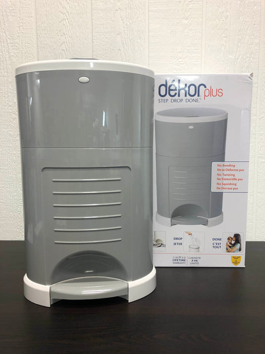 used Diaper Dekor Plus Diaper Pail, Gray