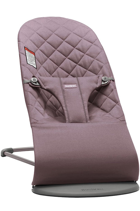 Shop BabyBjorn Bouncer Bliss, Dark Gray Frame, Dark Purple Classic Quilt at Goodbuygears