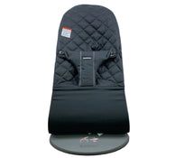 Shop BabyBjorn Bouncer Bliss, Dark Gray Frame, Black Cotton Classic Quilt at Goodbuygears
