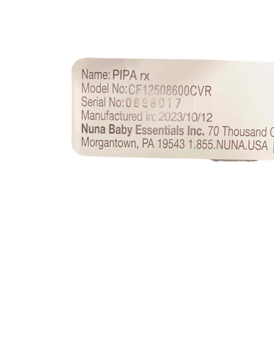 Shop Nuna PIPA rx Infant Car Seat, Caviar, 2023 at Goodbuygears