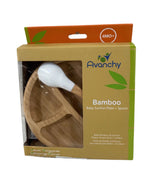 Shop Avanchy Bamboo Suction Baby Plate and Spoon, White at Goodbuygears
