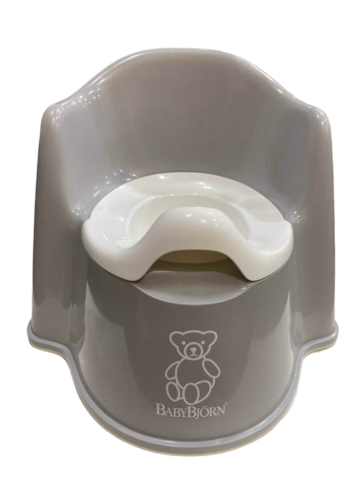 secondhand BabyBjorn Potty Chair, Gray/White