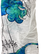 used JumpOff Jo Fitted Crib Sheet, Blue Dinosaur