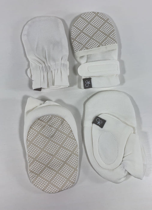 used Goumikids Mitts + Boots, Desert Mist 0-3 Months