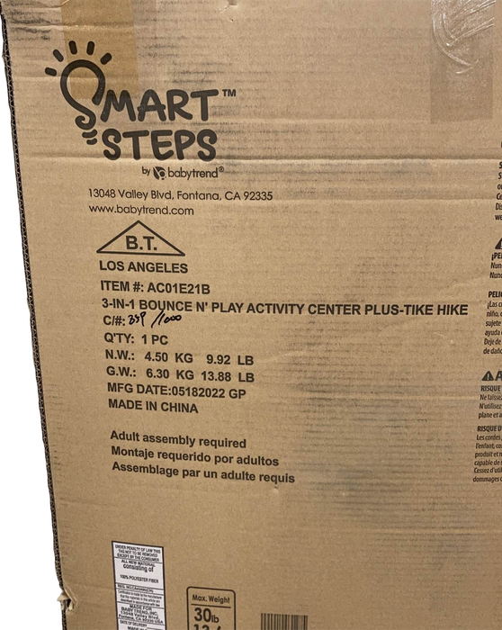 Shop Baby Trend Smat Steps 3-in-1 Bounce N' Play Activity Center Plus, Tike Hike at Goodbuygears