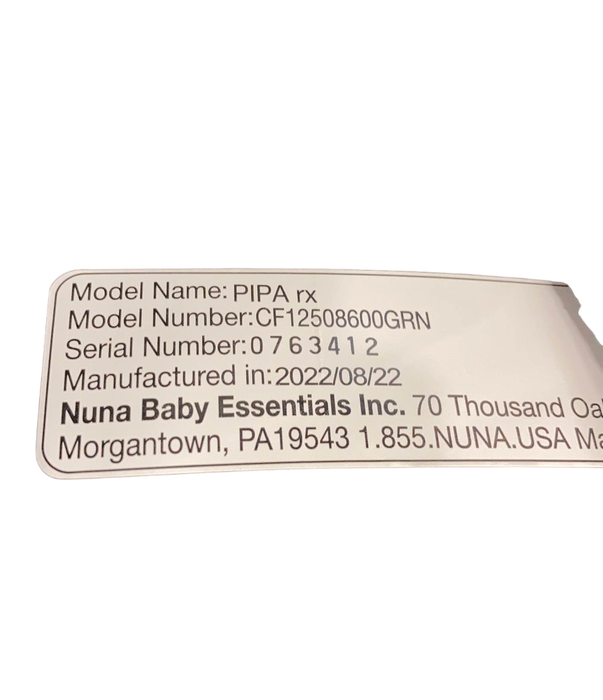 Shop Nuna PIPA rx Infant Car Seat with RELX Base, 2022, Granite at Goodbuygears