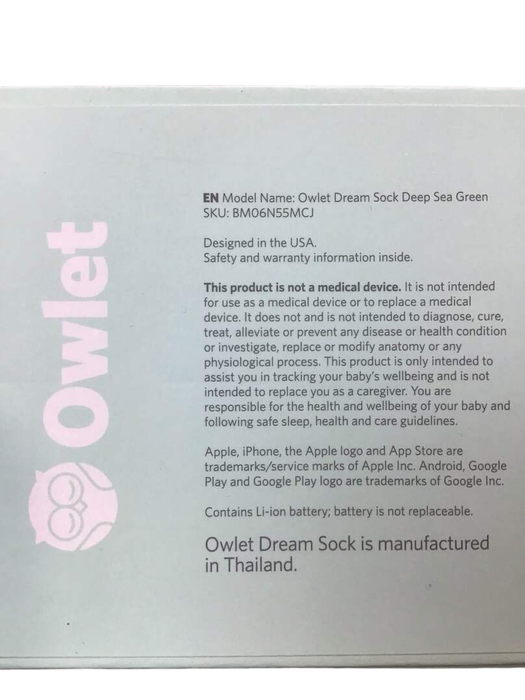 secondhand Owlet Dream Sock, Deep Sea Green