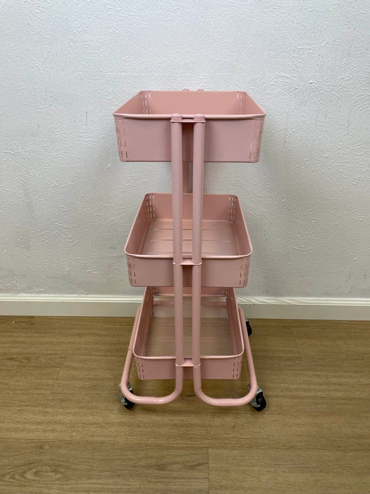 secondhand ECR4Kids 3 Tier Metal Rolling Untility Storage Organizer