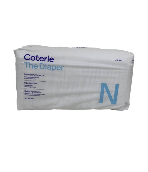 Shop Coterie Newborn Diapers, 31 Count, NB (<10lb|<4.5kg) at Goodbuygears