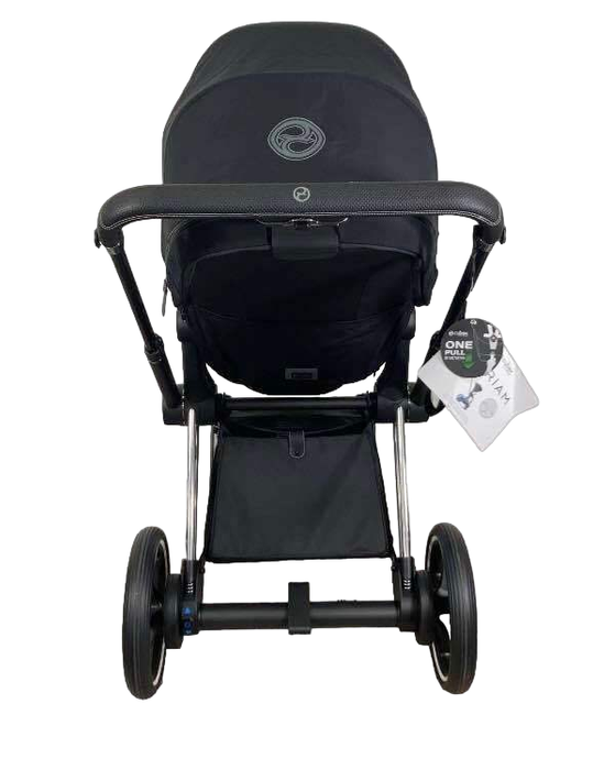 Shop Cybex E-PRIAM Electric Stroller, 2021, Chrome With Black Details, Premium Black at Goodbuygears