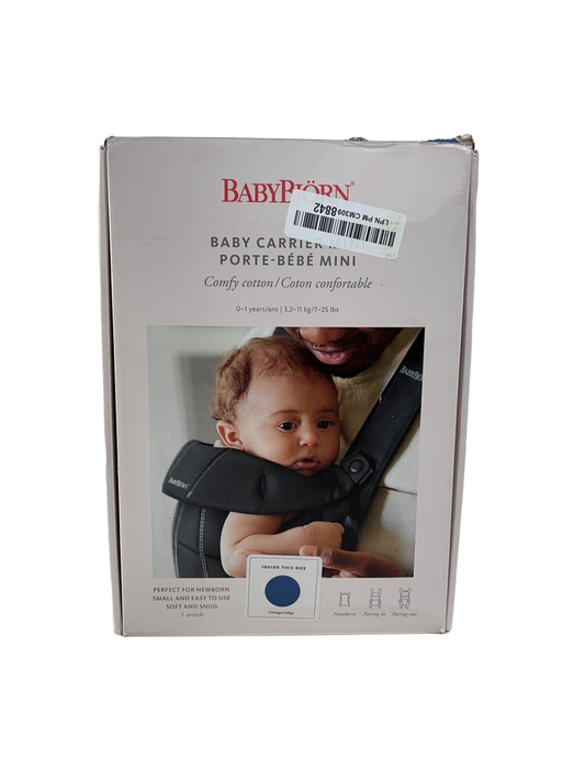 Shop BabyBjorn Baby Carrier Mini, Vintage Indigo Woven at Goodbuygears