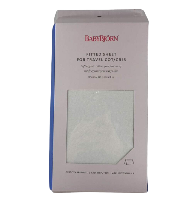 Shop BabyBjorn Travel Crib Fitted Sheet, Natural White at Goodbuygears