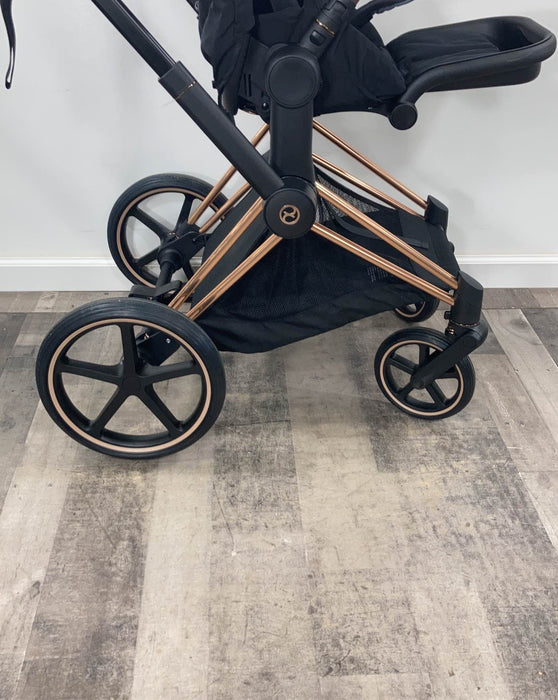 Shop Cybex PRIAM Stroller, 2022, Rosegold, Deepest Black at Goodbuygears