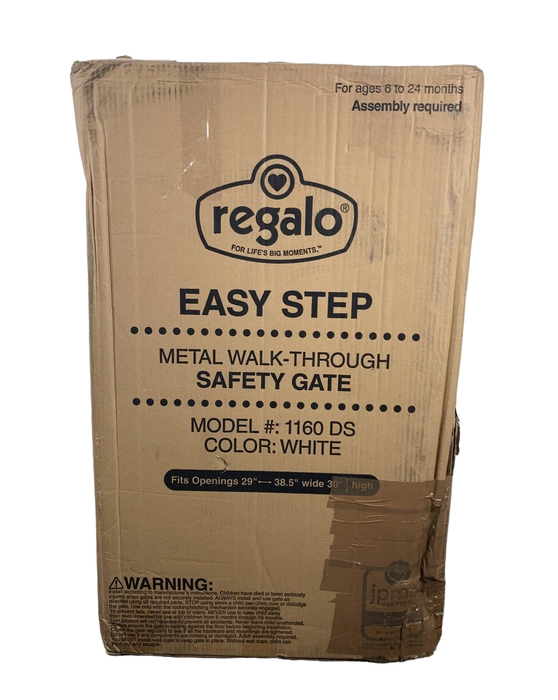 Shop Regalo Easy Step 38.5-Inch Extra Wide Walk Thru Baby Gate, White at Goodbuygears
