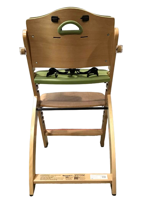Abiie Beyond Junior Y Wooden High Chair, Natural/Green