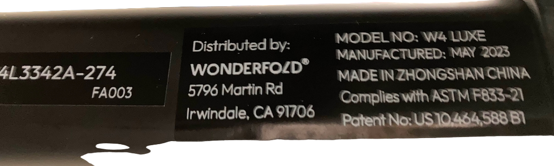 Shop Wonderfold W4 Luxe Quad Stroller Wagon, Volcanic Black, 2023 at Goodbuygears