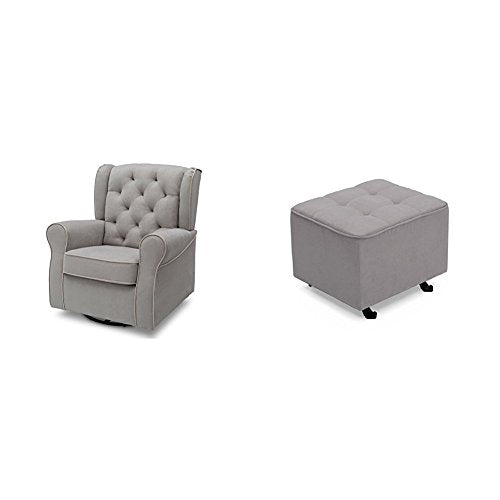 used Delta Children Emerson Swivel Glider with Ottoman