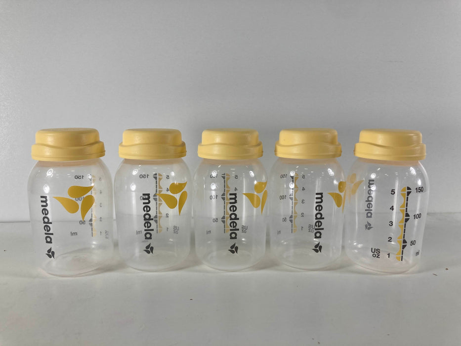 used Medela Breast Milk Collection and Storage Bottles with Solid Lids - 6pk/5oz