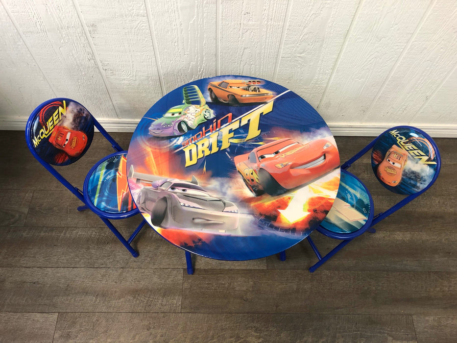 secondhand Children’s Folding Table And Chairs, Pixar Cars