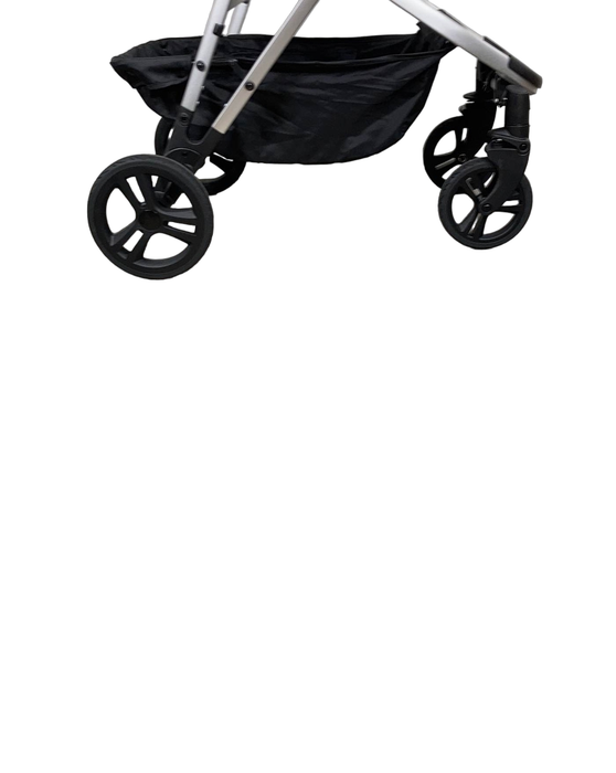 used Mockingbird Single to Double Stroller, Windowpane, Sage, 2023, Matte Black with Matte Black Leather